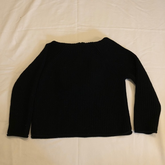 zara, knit black pullover with hood - Picture 2 of 2